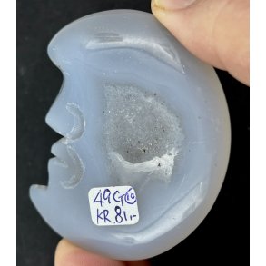 Druzy agat/ametyst m�neansigt-10