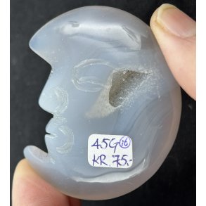 Druzy agat/ametyst m�neansigt-16