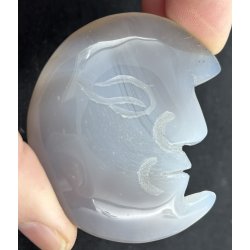 Druzy agat/ametyst m�neansigt-16