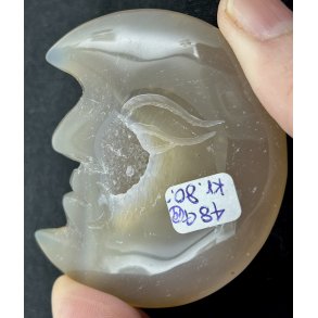 Druzy agat/ametyst m�neansigt-19