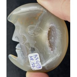 Druzy agat/ametyst m�neansigt-18