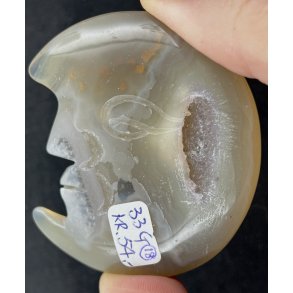 Druzy agat/ametyst m�neansigt-18