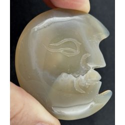 Druzy agat/ametyst m�neansigt-18