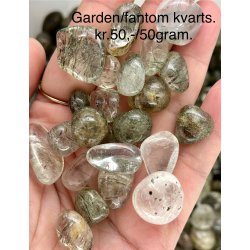 Fantom/rutil kvarts lommesten 2-7gram. kr.50,-/50gram. 