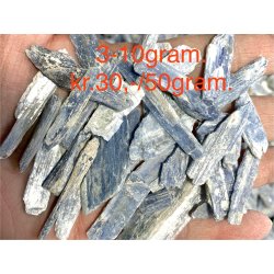 Sm r cyanit krystal 3-10gram/stk. pris  pr. 50gram. 