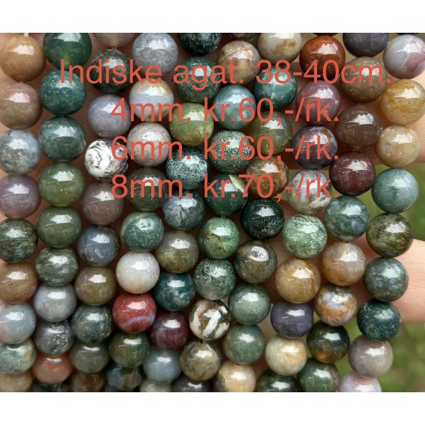 Indiske agat. 4mm. 