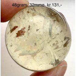 Sm Citrin kugle. 48gram. 31mm. 