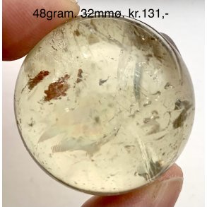 Sm Citrin kugle. 48gram. 31mm. 