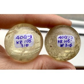 Sm Citrin kugle.  40gram. 31mm. 