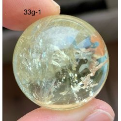 Sm Citrin kugle. 33gram. 28mm. 