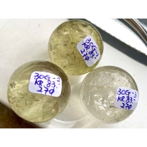 Sm Citrin kugle. 30gram. 27mm. 
