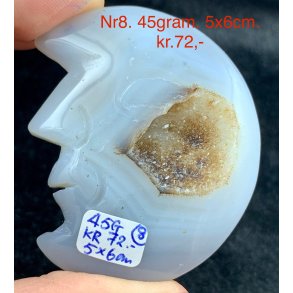 Druzy agat/ametyst m�neansigt-8