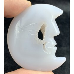 Druzy agat/ametyst m�neansigt-13