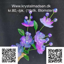 lav selv blomster-9s, fv. Bl. lysrd, lilla, pink, rd. 16 blomster. 