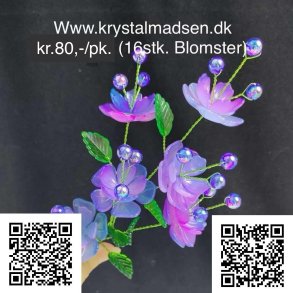 lav selv blomster-9s, fv. Bl. lysrd, lilla, pink, rd. 16 blomster. 