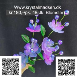 Lav selv blomster-11xl. Fv. Pink, lilla, bl, lysrd, rd. 48stk. Blomster.