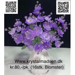lav selv blomster-9s, fv. Bl. lysrd, lilla, pink, rd. 16 blomster. 