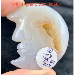 Druzy agat/ametyst m�neansigt-6