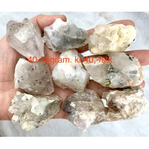 Natur r fantom/garden kvarts spidser 40-50gram. 