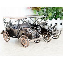 Jern bil-Q84, sort og bronze fv. Str. 20x8,5x10,5cm. 