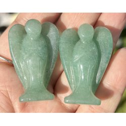 Grn aventurin engle. 2x3x4cm. 