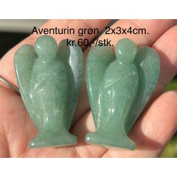 Grn aventurin engle. 2x3x4cm. 