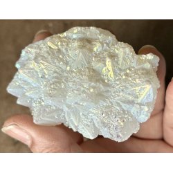 Engle aura bjergkrystal klynge 93gram. 