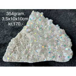 Engle aura bjergkrystal klynge 354gram. 