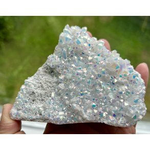 Engle aura bjergkrystal klynge 354gram. 