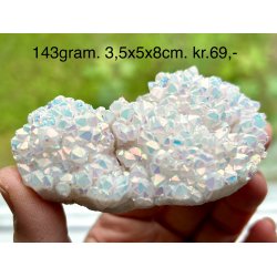 Engle aura bjergkrystal klynge 143gram. 