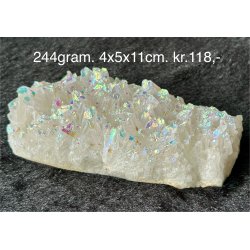 Engle aura bjergkrystal klynge 244gram. 