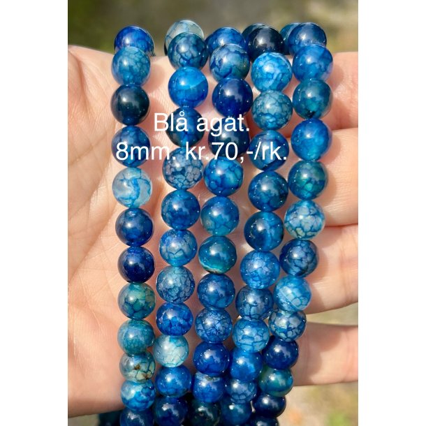 Agat mrke bl. 8mm. 