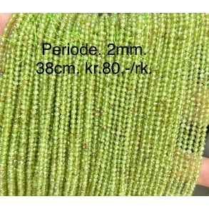 Peridot. 2mm. 38cm. 