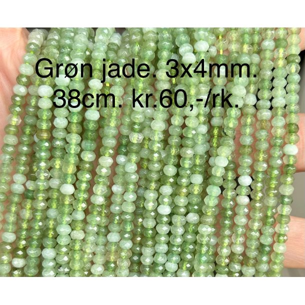 Jade grn. 3x4mm. 38cm. 