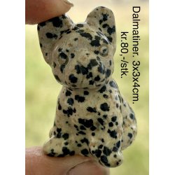 Dalmatiner hund. 3x3x4cm. 