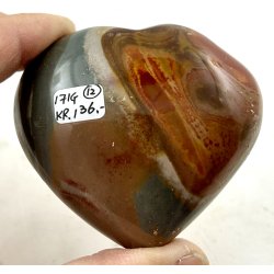 Polychrome jaspis hjerte-12