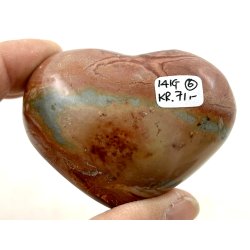 Polychrome jaspis hjerte-6