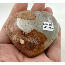 Polychrome jaspis hjerte-10