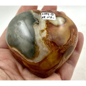 Polychrome jaspis hjerte-1