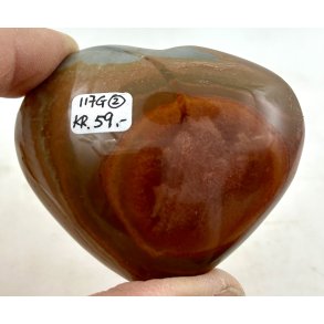 Polychrome jaspis hjerte-2