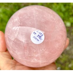 Rosakvarts kugle 1,2kg. 10cm. 