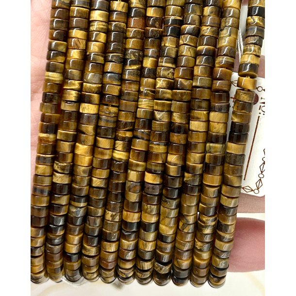 Tiger�je 2x4mm skive. 38cm lang. Nr5