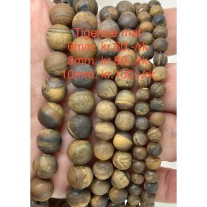 Tiger�je mat perle. 8mm. 