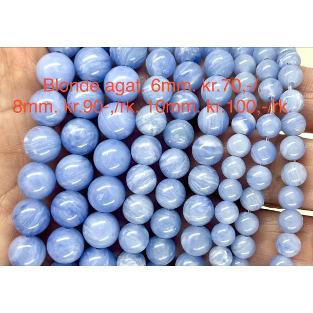 Blonde agat. 8mm. 