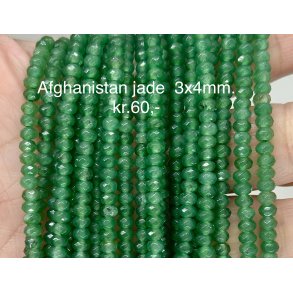 Jade Afghanistan.  3x4mm. 