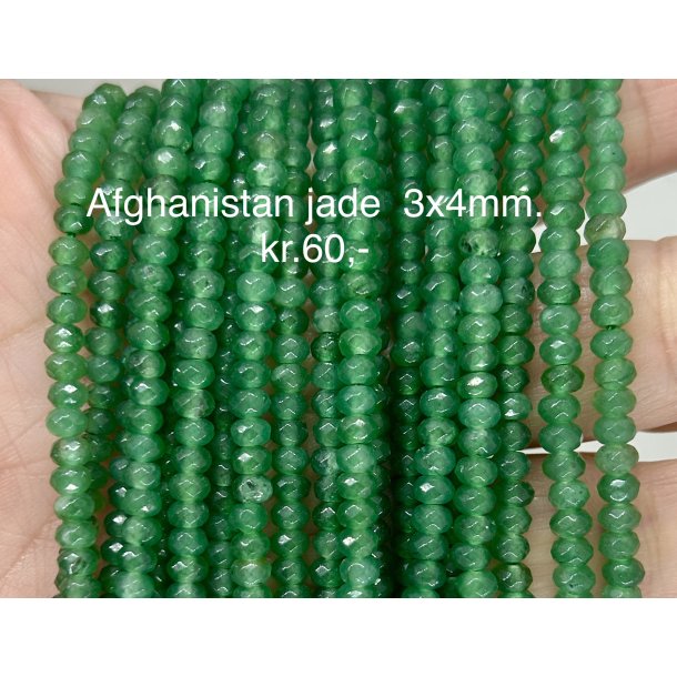 Jade Afghanistan.  3x4mm. 