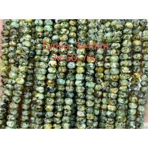 Turkis. 3x4mm. 