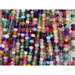 Krystal perle blanding. 3x4mm. 