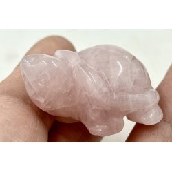 Rosakvarts skildpadde 2x3x4cm. 