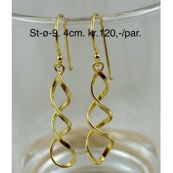 S925 sterling slv rering-9, 4cm. Gold plated